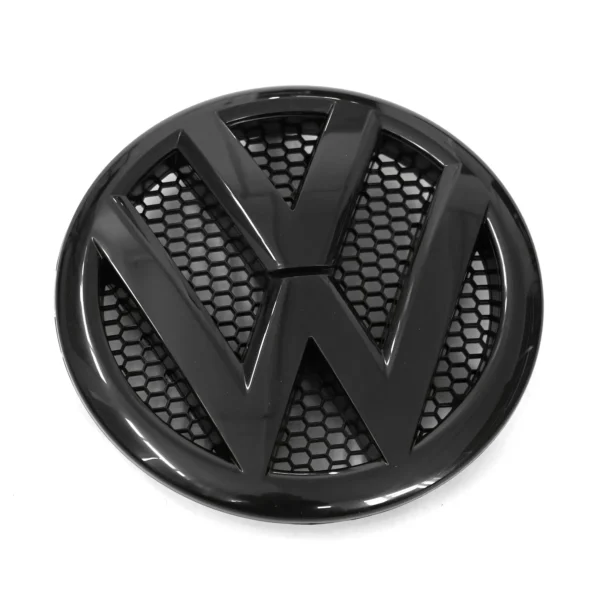 VW Volkswagen T5 Emblem Blanksvart Fram & Bak - Fram 165mm