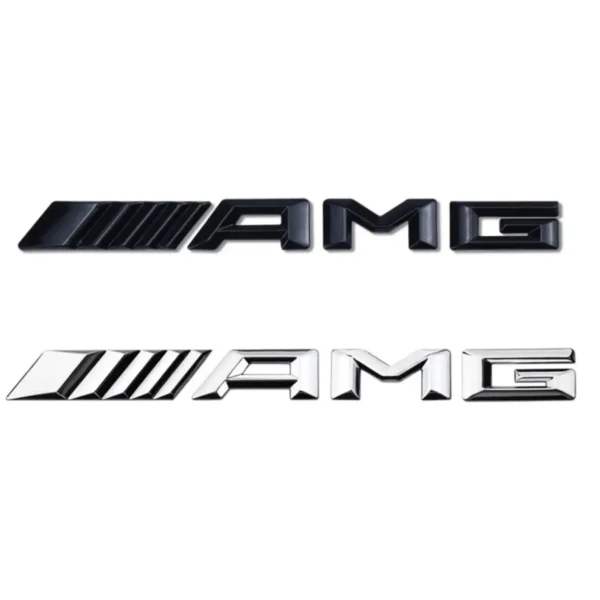 AMG emblem 8cm panel emblem Svart & Krom