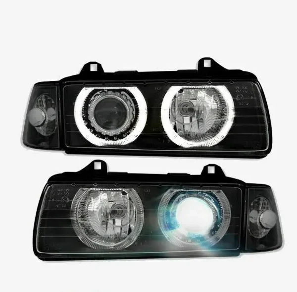 Angel Eyes BMW e36 Svart Strålkastare