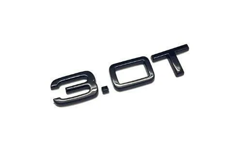 Audi 3.0T motor emblem blanksvart