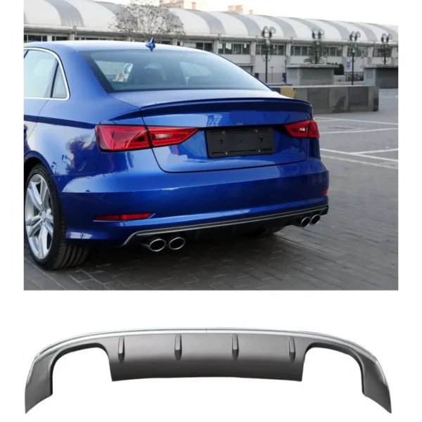 Audi A3 diffuser 8V S3-look 12-16 (För S-line)