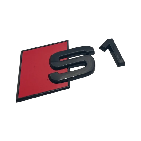 Audi Modellbeteckning S1 Emblem Svart