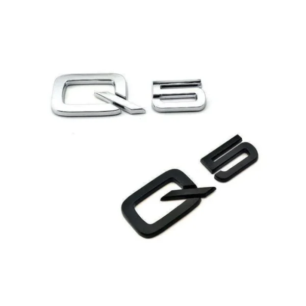 Audi Q5 emblem Silver & Svart