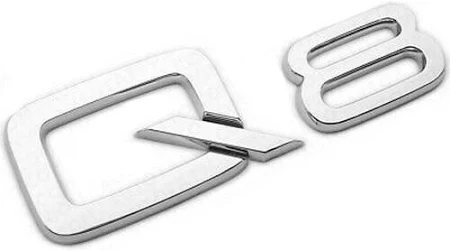 Audi Q8 emblem Krom