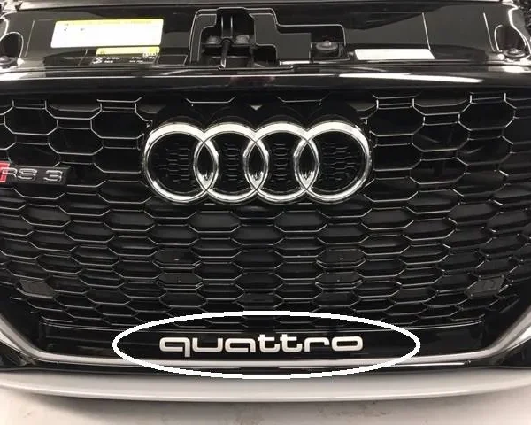 Audi Quattro emblem logga till RS Grill
