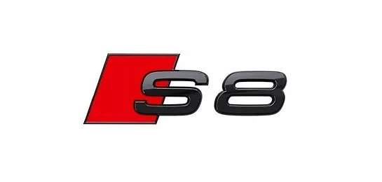 Audi S8 emblem Modellbeteckning svart