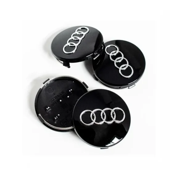 Audi Centrumkåpor Svart 60, 68 mm