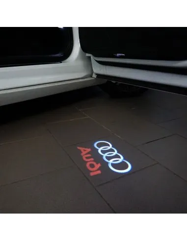 Audi projektorlampor dörrlampor led logga