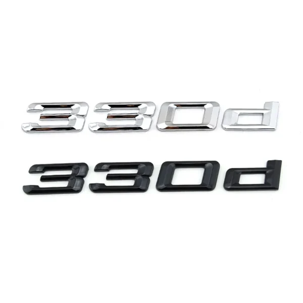 BMW 330i 330d Motorkod Emblem Svart / Krom / Matt