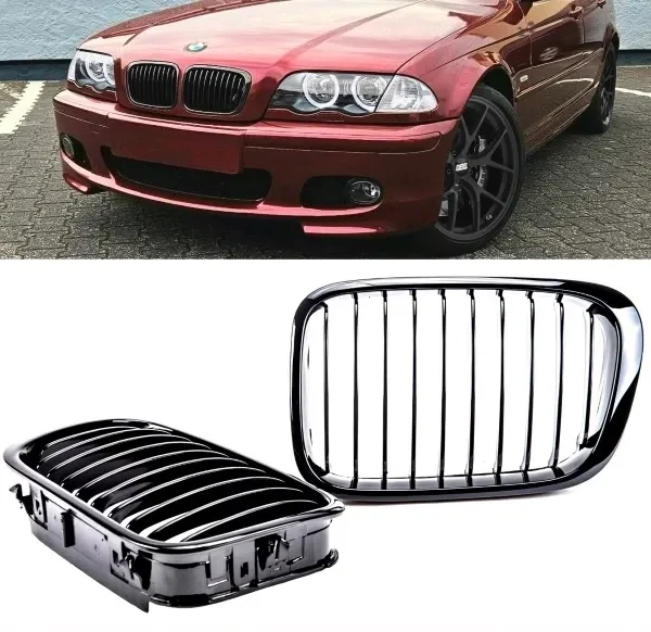 BMW E46 Sedan Njurar Grill 98-01 (Singelribb)