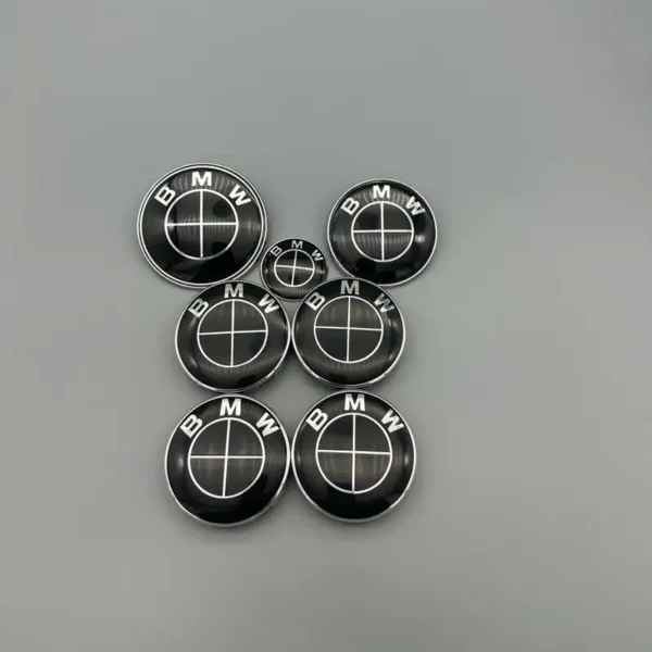 BMW Emblem Svarta 7-Pack