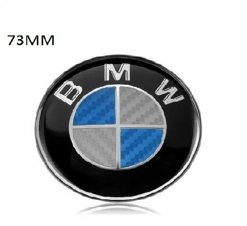 BMW emblem 73mm kolfiber Fler färger (74mm)