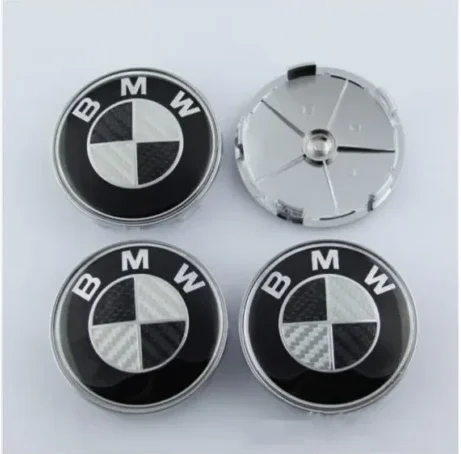 BMW fälgemblem Kolfiber Centrumkåpor 68mm