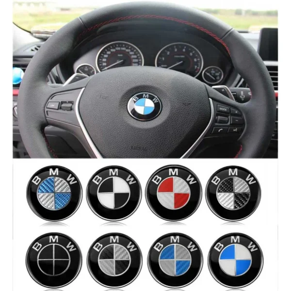 Bmw ratt emblem 45mm solida färger