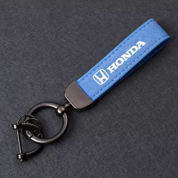 Blå Honda Nyckelring Alcantara