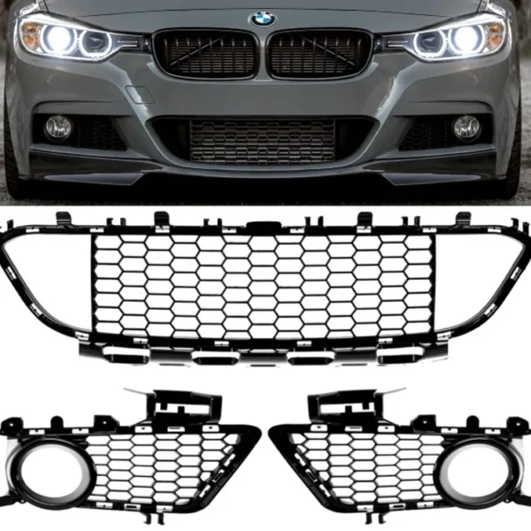 Blanksvart Galler BMW F30 F31 M-sport Stötfångare