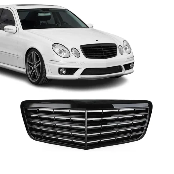 Blanksvart Grill Mercedes-Benz W211 E-Klass 06-09