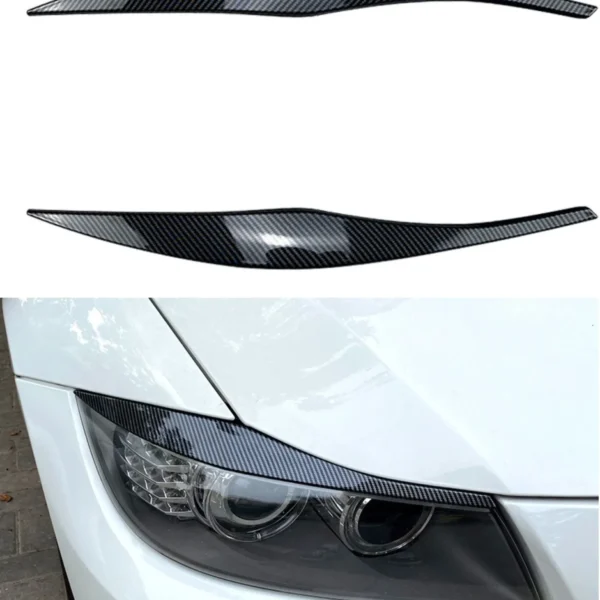 Bmw E90 E91 Ögonlock kolfiber-look 05-12