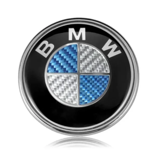 Bmw Emblem kolfiber DESIGN 82mm blå vit