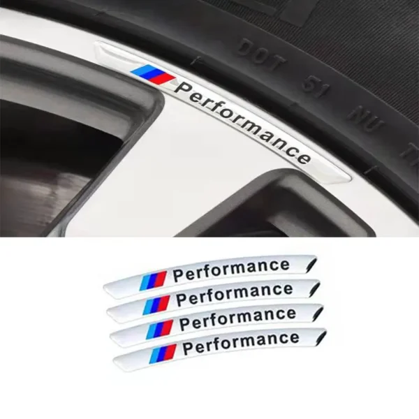 Bmw Fälg Stickers Performance 4-Pack krom