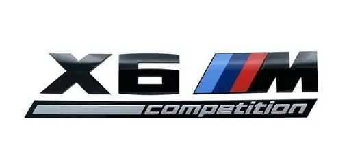 Bmw X6 M competition logo emblem Svart