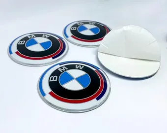 Bmw fälg emblem 60mm STICKERS 50års-jubileum