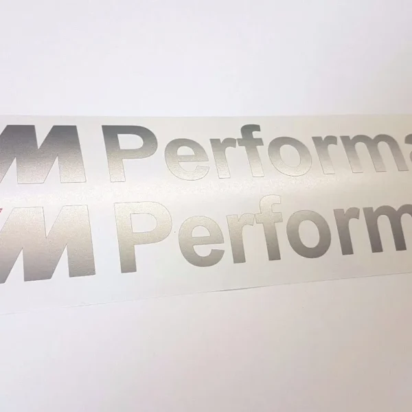 Bmw logo M-Performance dekaler stickers 2-Pack grå