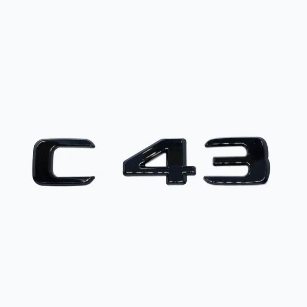 Mercedes Benz C43 emblem i Svart / Krom