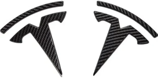 Carbon Tesla emblem front lucka