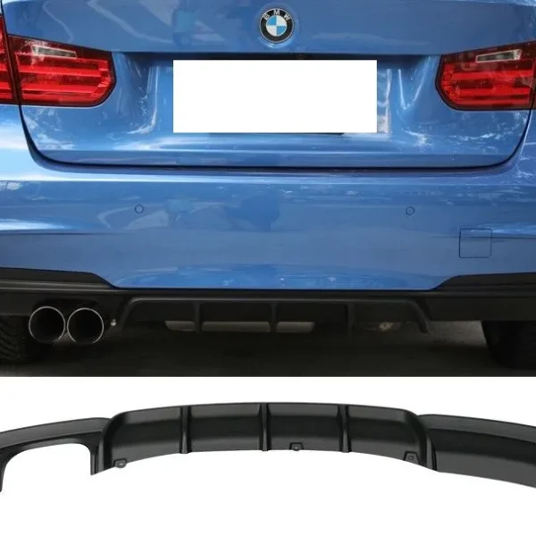 Diffuser bak Bmw F30 F31 Mattsvart dubbel vänster (11-18)