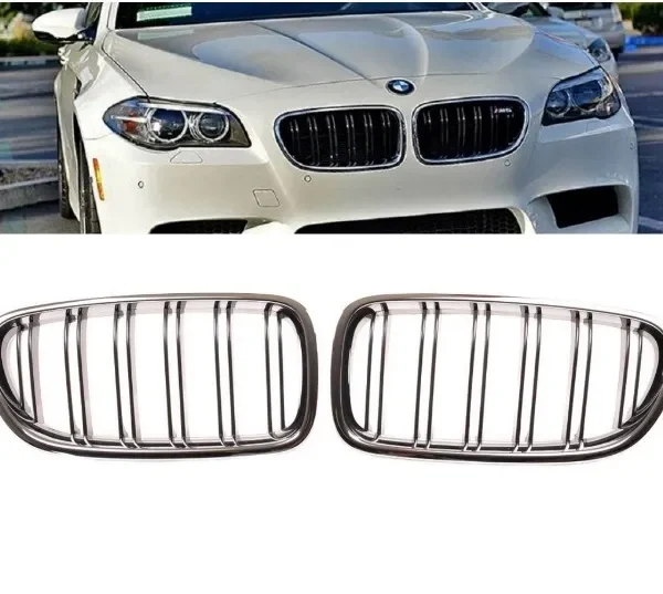 Dubbelribb grill Krom BMW 5-Serie F10 F11 M5 look