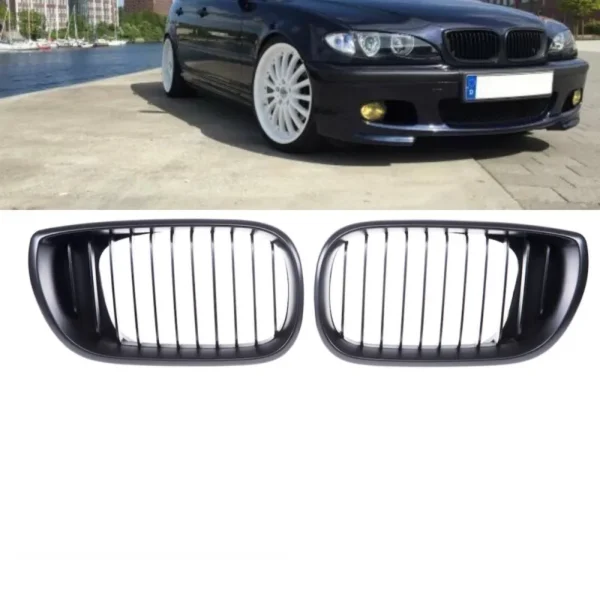 E46 Sedan Grill Njurar 01-05 (Singelribb)