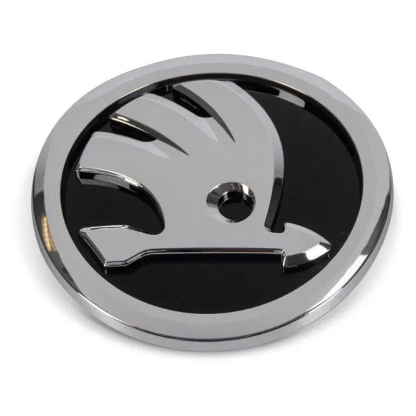 Emblem Skoda Fram Bak Svart-Krom