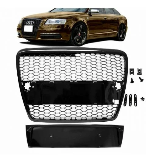 Grill Audi A6 C6 4F 04-11 RS6 Pdc