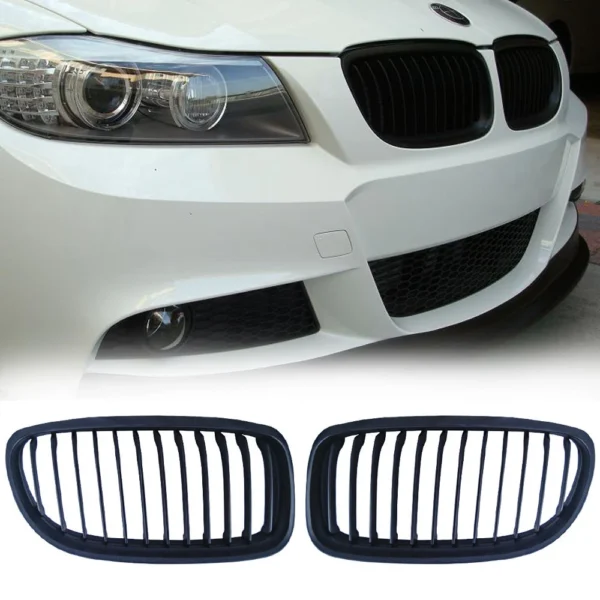 Grill E90 E91 Bmw njurar 08-12 Facelift  (Singelribb)