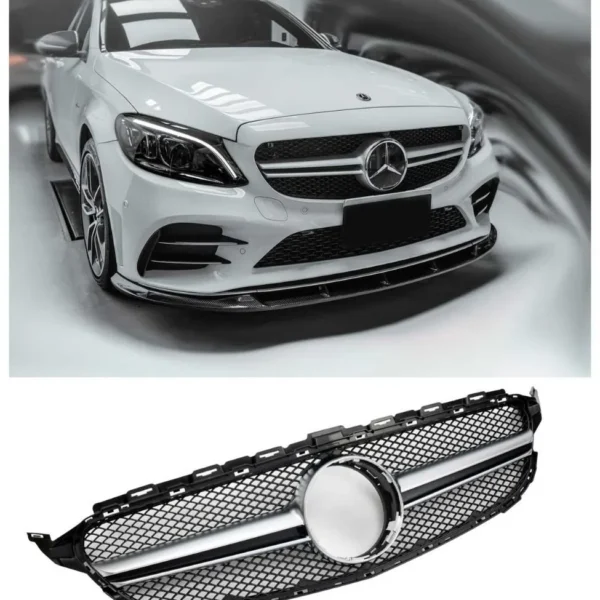 Grill Mercedes W205 S205 A205 AMG Silver