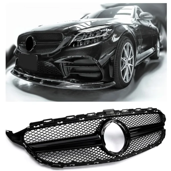 AMG Grill Mercedes W205 S205 A205 Svart