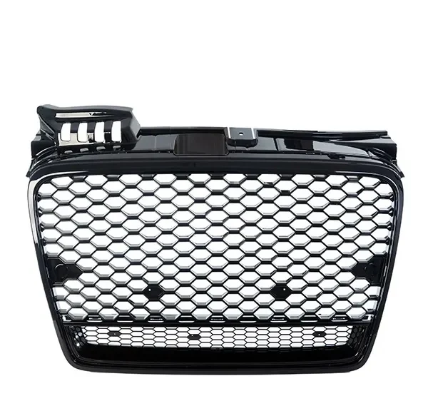 Honeycomb Grill Audi A4 B7 Blanksvart & Krom