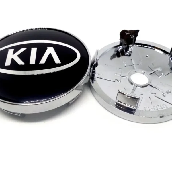 KIA centrumkåpor Svart 60mm 4-pack