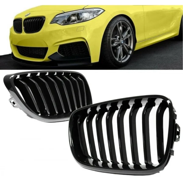 M Grill BMW F87 F22 F23 Svarta Njurar (Singelribb)
