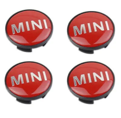 MINI Navkapslar centrumkåpor röd 54mm