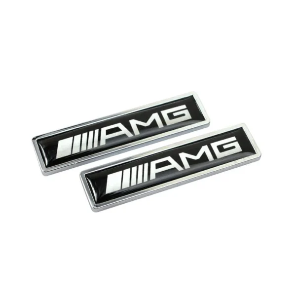 Svart Mercedes AMG emblem exteriör Interiör (2-Pack)