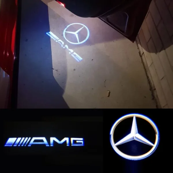 Mercedes-Benz logga dörrlampor projektor AMG 2-pack - Amg logga