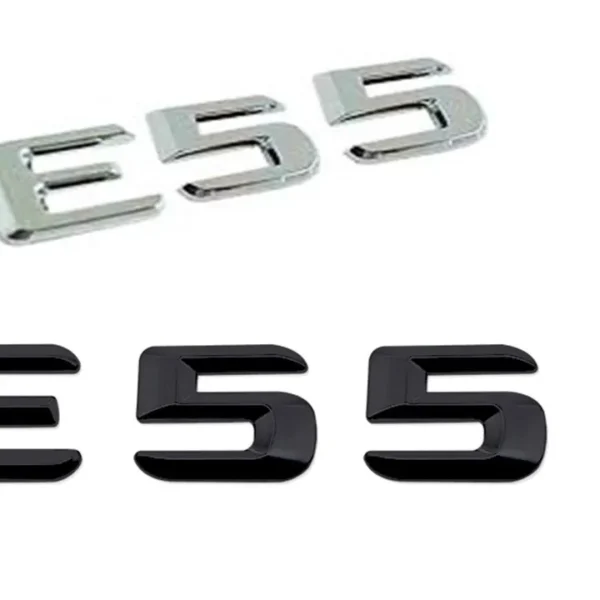 Mercedes-Benz E55 logo emblem Svart / Krom
