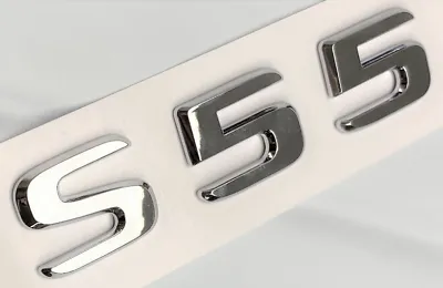 Mercedes-Benz S55 emblem krom modellbeteckning