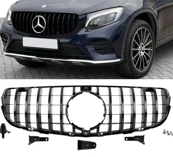 Mercedes GTR Panamericana grill GLC 15-19 ( Svart )