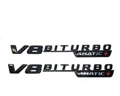 Mercedes V8 Biturbo 4MATIC+ emblem 2-Pack