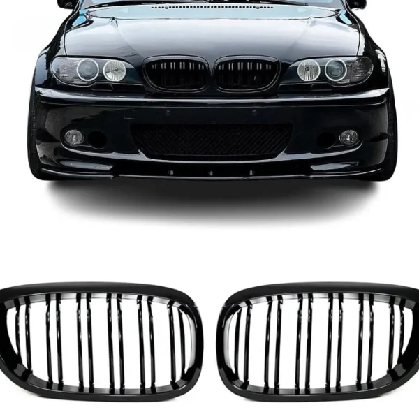 Njurar Grill BMW E46 Coupe Facelift (Dubbelribb)