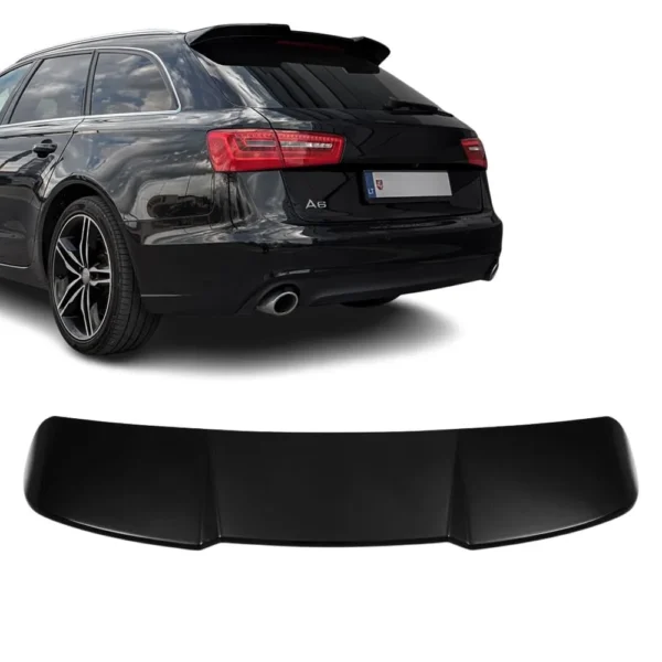 RS takspoiler för Audi A6 C7 Avant (11-18), blank svart