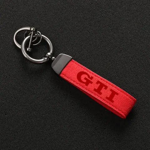 Röd Volkswagen Nyckelring Alcantara GTI